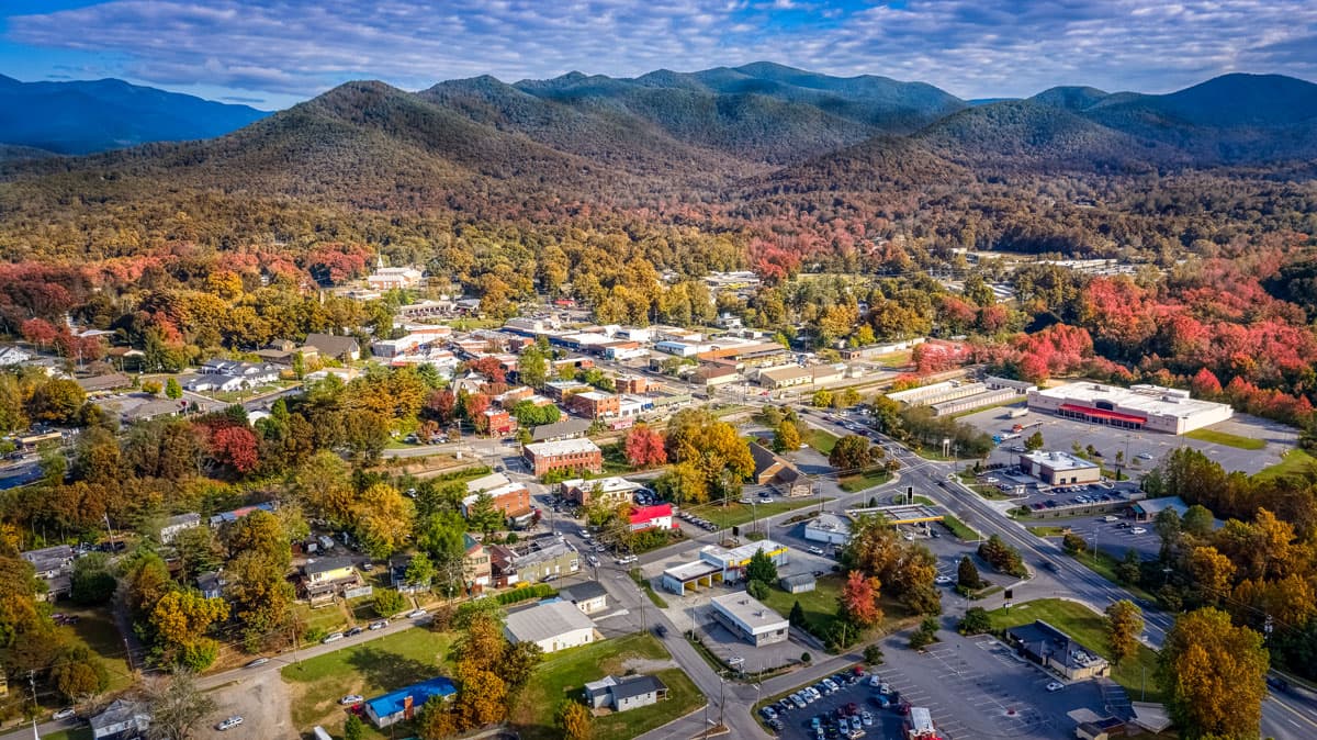 Downtown Black Mountain North Carolina.